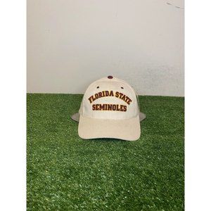 Vintage Florida State Seminoles hat cap strap back white mens football FSU Y2K
